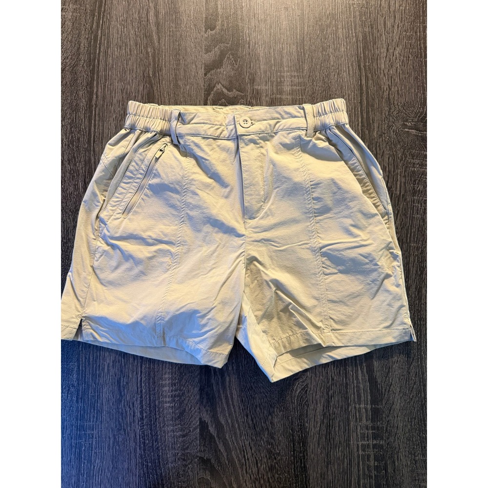 Outdoor Sports Hiking Shorts Beige Tan Elastic Waist Quick Dry Gorpcore Small